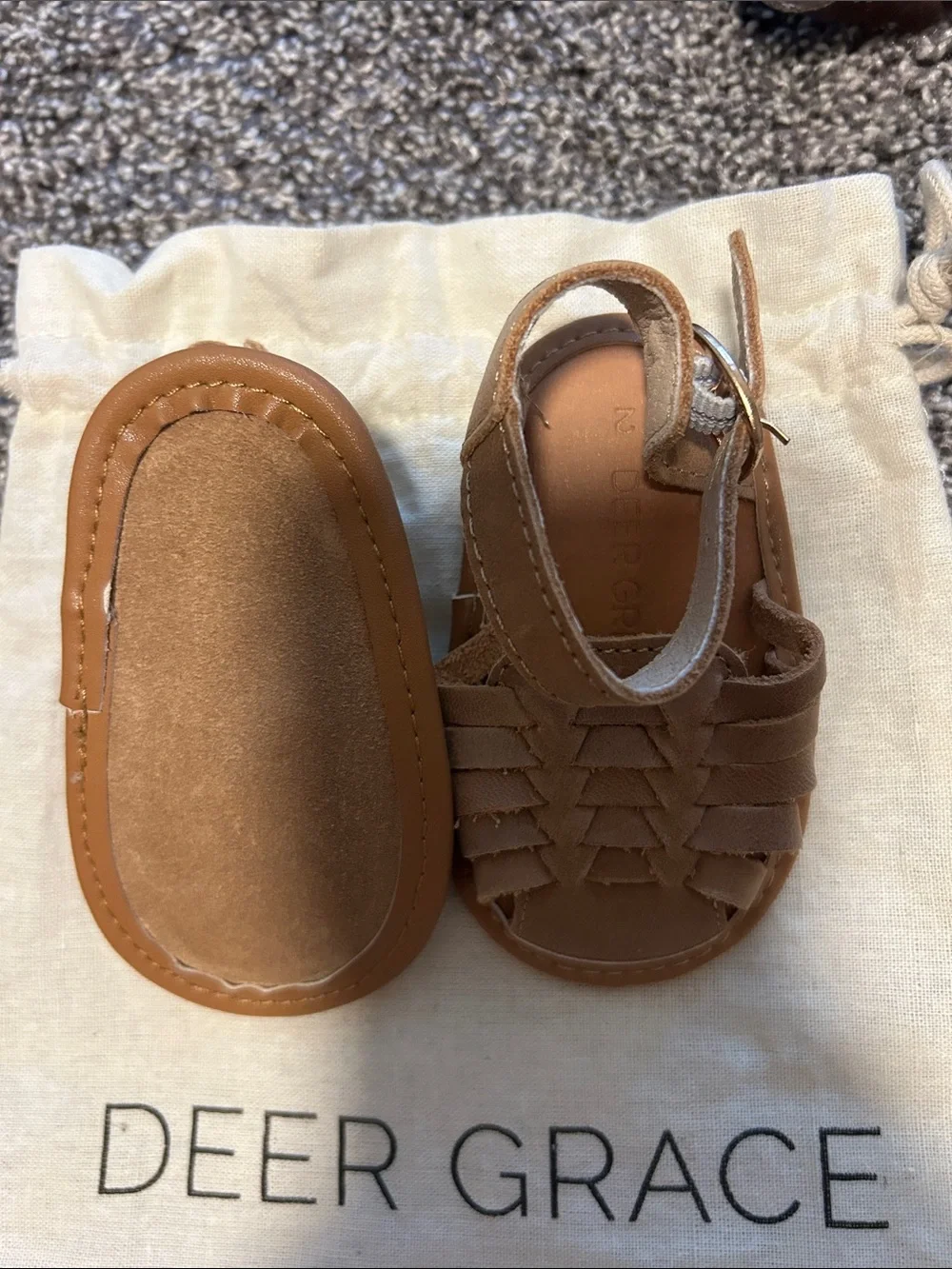 New Deer grace baby Leather Sandals